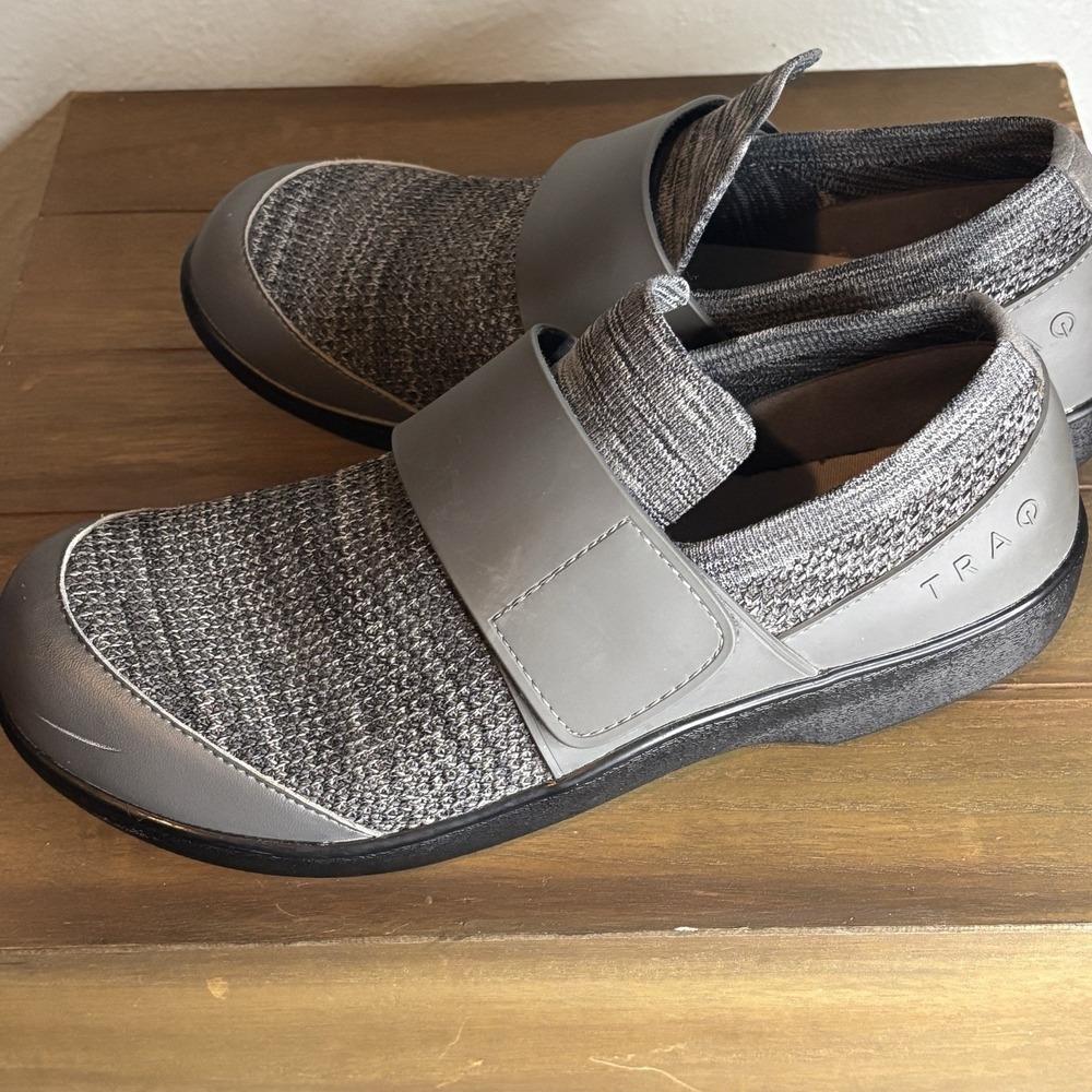 Traq By Alegria Shoes Womens 9 Qwik Loafers Gray Fabric Casual Comfort QWI-5018‎